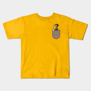 Pocket Coffee Dog Kids T-Shirt